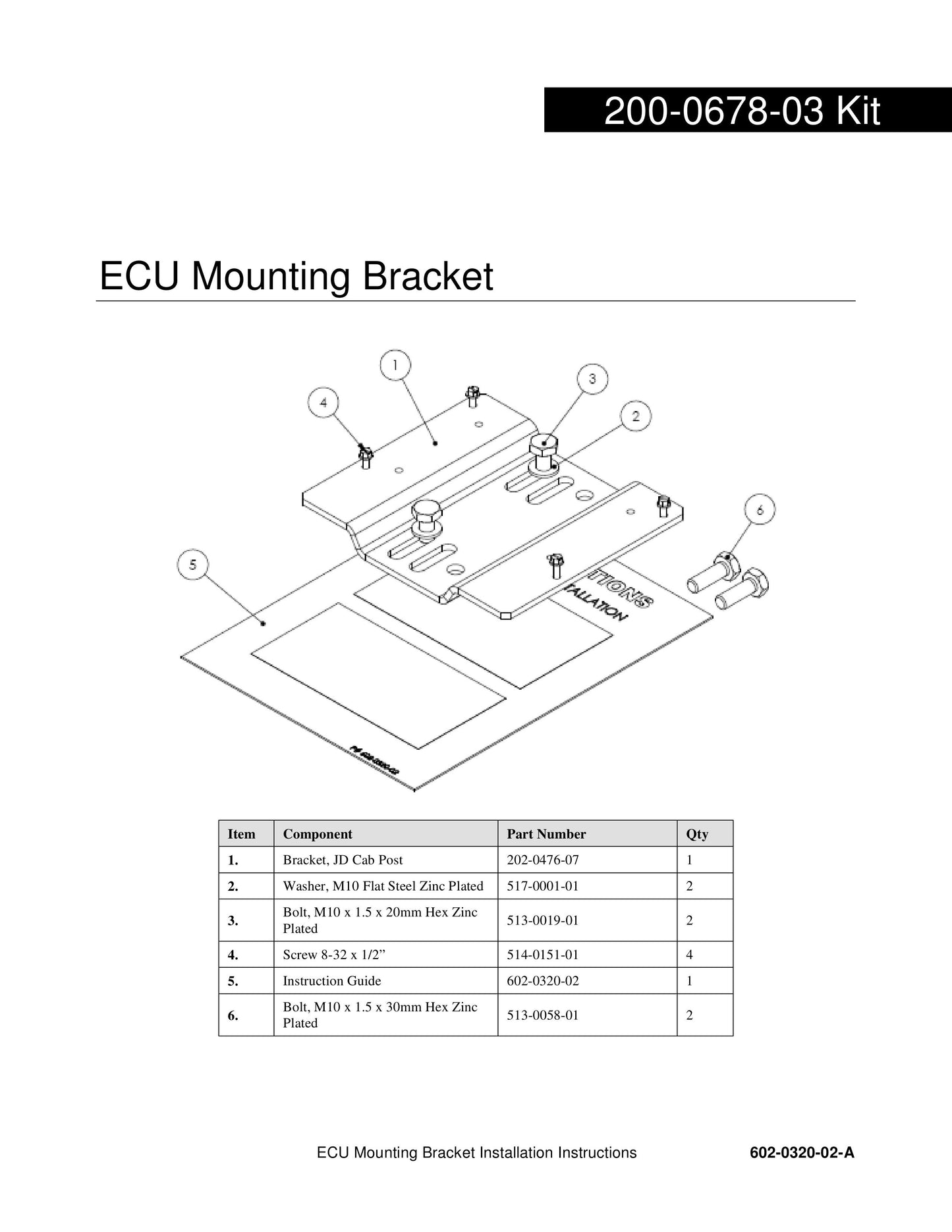 Ag Leader 200-0678-03 Bracket - GCU Corner Post, JD